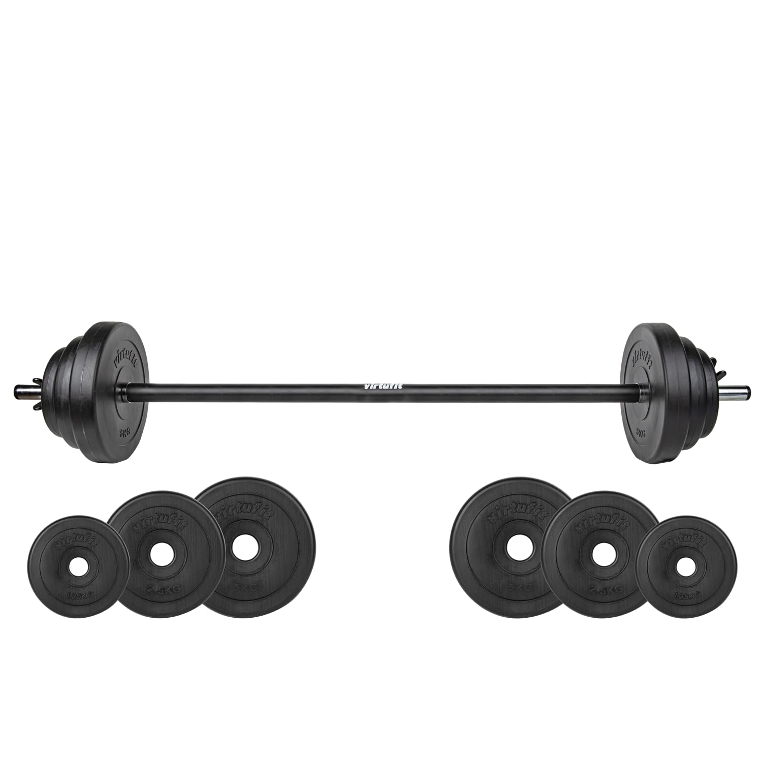 VirtuFit Lot de pompes d'aérobic en caoutchouc - 20 kg - Multicolore