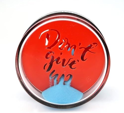 Miniatura 3 de Pisapapeles de arena de 2.5 pulgadas, redondo, voltear para ver no te rindas