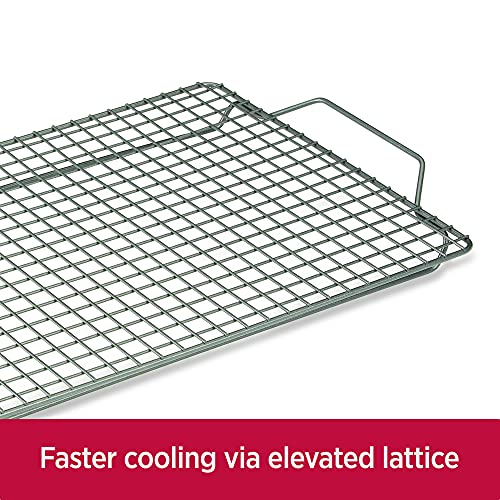 All-Clad Pro-Release Nonstick Bakeware Half Sheet Pan With Cooling & Baking Rack, 17 In X 11.5 In X 1 In, Gray #TOP6