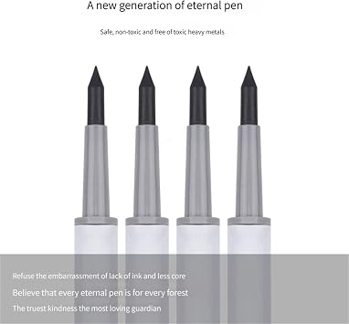 Infinity Pencil, Inkless Pen, Eternal Pencil, Everlasting Pencil, Magic Pencils, Reusable Eternal Pencil for Writing, Drawing, Drafting (Black 4Pcs)