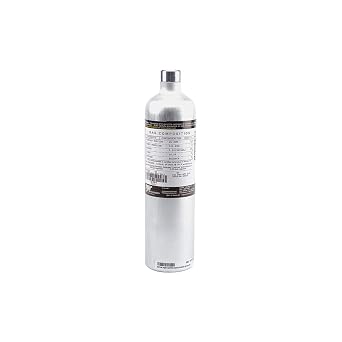 BW Technologies CG-Q34-4 Quad Calibration Gas Aluminum Cylinder, 2.5 Percent CH4, 18.0 Percent O2, 25 ppm H2S, 100 ppm CO, N2 Balance, 34L Capacity