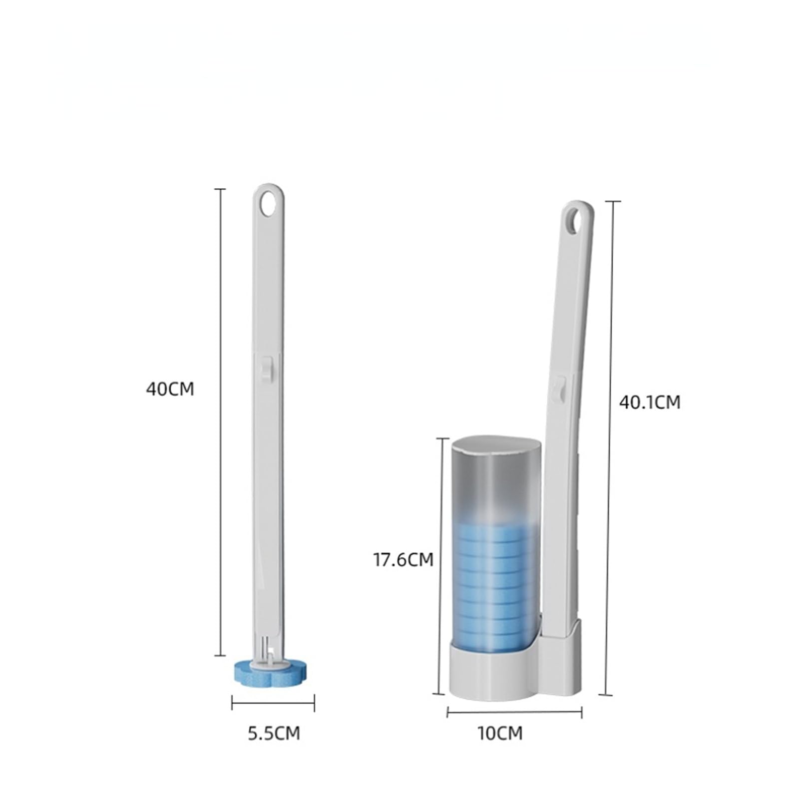 WC-Bürsten-Set, 24-teilig, Ersatzköpfe, Wandmontage, Reinigungswerkzeug für Badezimmer, WC-Bürste, Zubehör für mühelose Hygiene