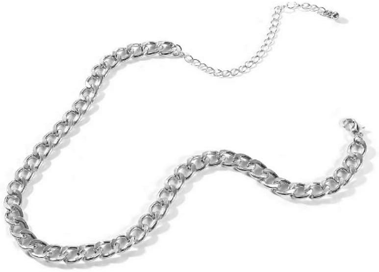 Cathercing Women Chain Choker Necklace Big Link Necklace for Women Trendy Jewelry Necklaces Chains Punk (silver) - Image 5