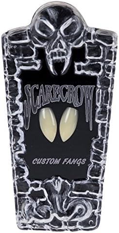 Scarecrow Halloween! Smiffys Klassische Deluxe Vampir-Fangzähne, Weiß, in Sarg-Box