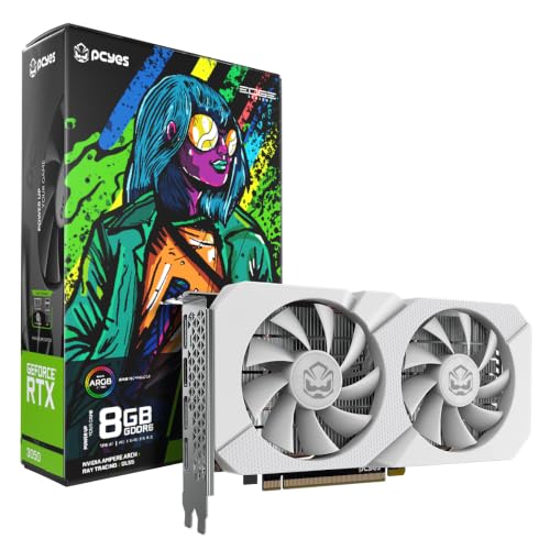 PCYES GPU NVIDIA GEFORCE RTX 3050 8GB GDDR6 128BIT BRANCO PROJETO EDGE - PVRTX30508WTPE