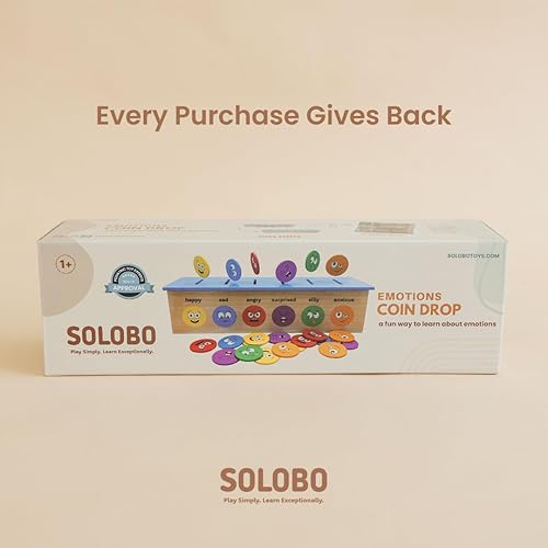 Miniatura 5 de SOLOBO Emotions Coin Drop  Identifica sentimientos, aprendizaje socioemocional, recursos de aprendizaje preescolar, emociones para niños pequeños,