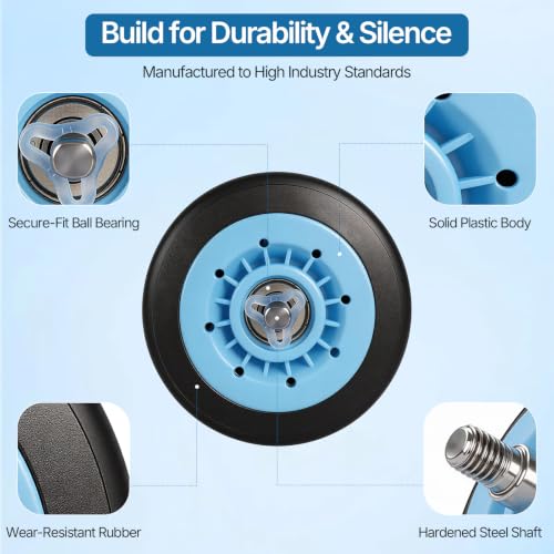 Upgraded DC97-16782E Ball-Bearing Dryer Roller Replacement Kit for Samsung by Fiksly - Used condition - Image 4