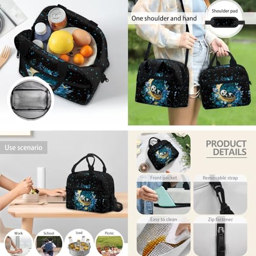 Panda Backpack for Girls Boys Bookbag with Lunch Box Pencil Case Water Bottle Holder Large Capacity Kids School Bag Set of 4 Pcs Back to School Supplies3