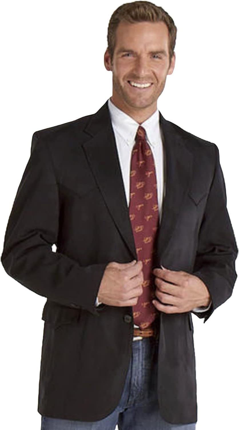 Circle S Men's Microsuede Sport Coat Tall Black 50 R