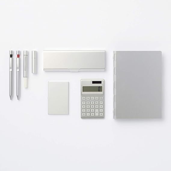 Muji Aluminum Pencil Case, Flat Type, Approx.  2.4 x 6.9 x 0.6 inches 60 x 175 x 15 mm