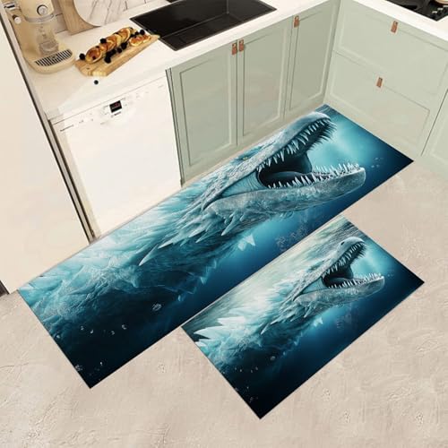 Tapis de cuisine dragon antidérapant ensemble de deux tapis absorbants sol