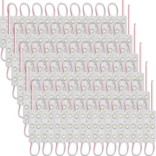 Dcocdeely 120 Pcs LED Module Replacement Lights for Inflatables, White 6500K 5730 SMD 150LM Per LED Module Christmas Inflatables Light for Letter Sign with Tape Adhesive Backside (120)