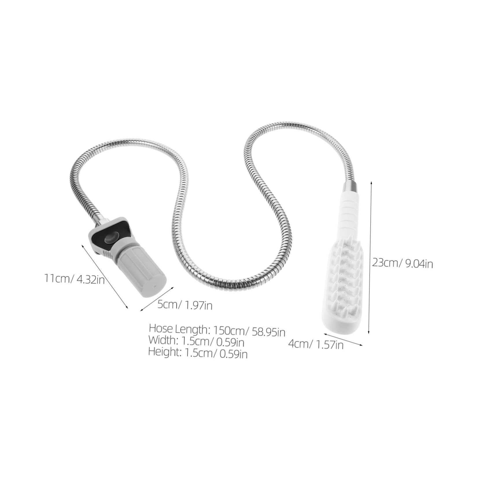 ibasenice Pompe de Douche pour Chien avec Brosse de Bain et Flexible de Douche pour Animaux de Compagnie Douchette de Toilettage pour Chien