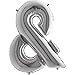 Produktbild Ballon Buchstabe "&" in Silber - XXL Riesenbuchstabe 100cm - für Geburtstag Jubiläum & Co - Party Geschenk Dekoration Folienballon Luftballon Namen Wörter (Zeichen &)