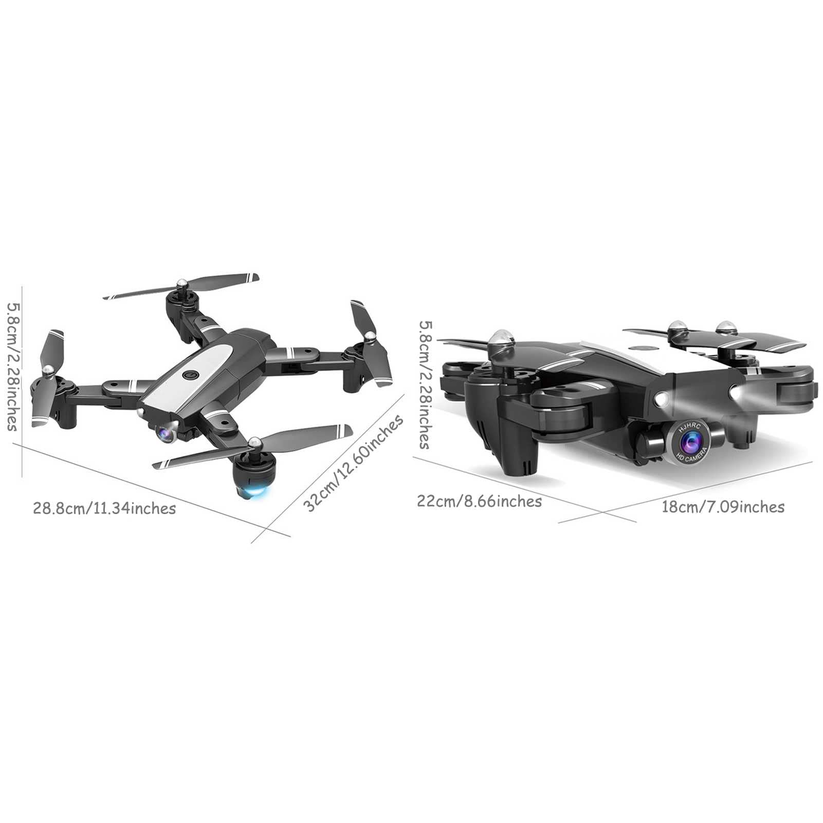 4K Drones with Camera for Adults Easy Control RC Quadcopter for Beginners with Headless Mode Gesture Selfie Waypoints Functions for Garden Camping Climb Mountains (Black 2 Batteries)