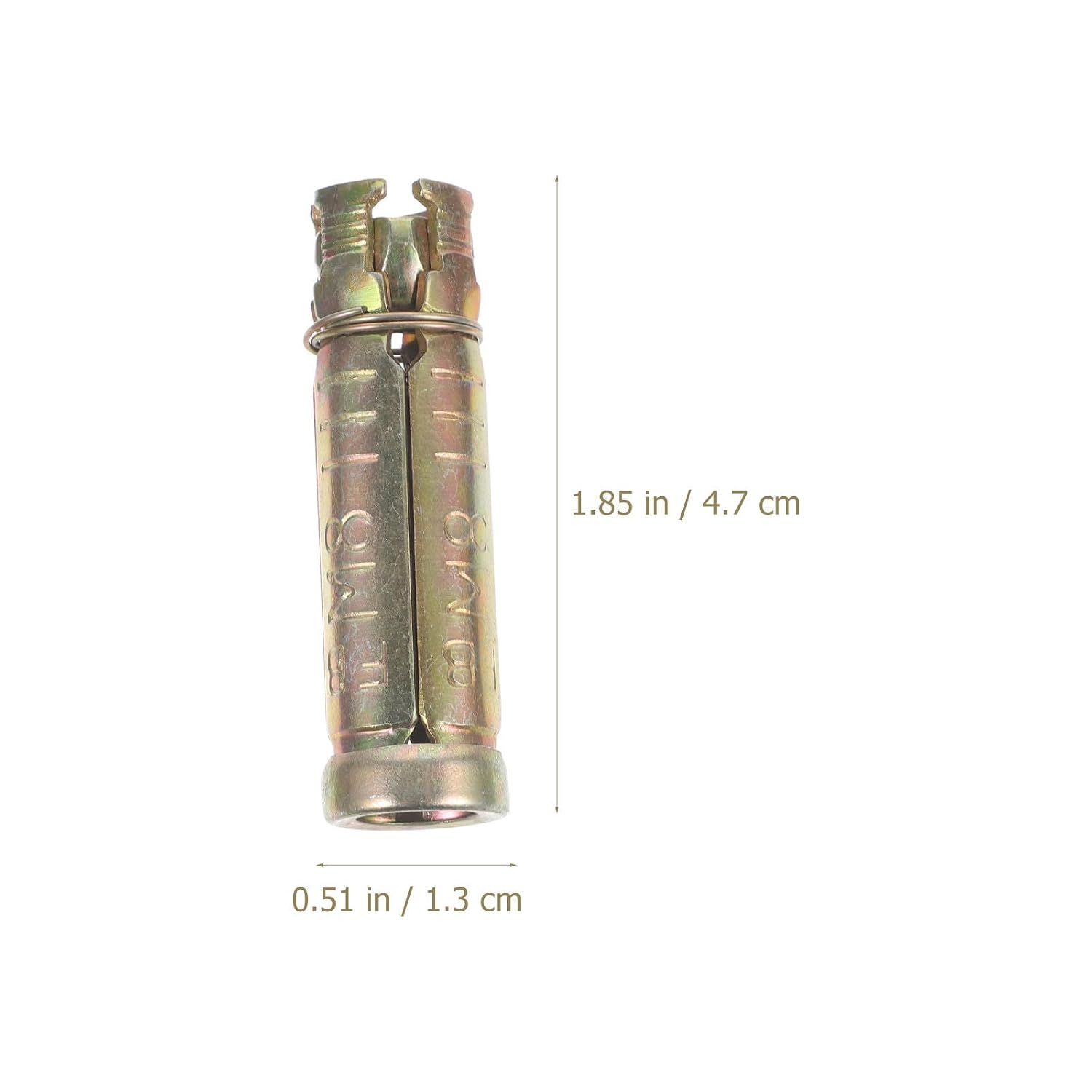 Steel Drop in Anchors 10Pcs M8 X 50mm Knurled Expansion Bolt Set