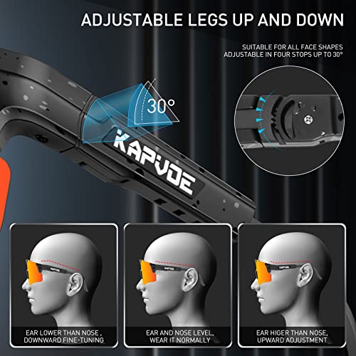 Kapvoe Polarized Sports Sunglasses, Uv400 Protection Cycling Glasses With Adjustable Frame Bicycle Eyewear Suitable For Men Women Youth Baseball Cycling Running Driving Golf 01 #TOP3