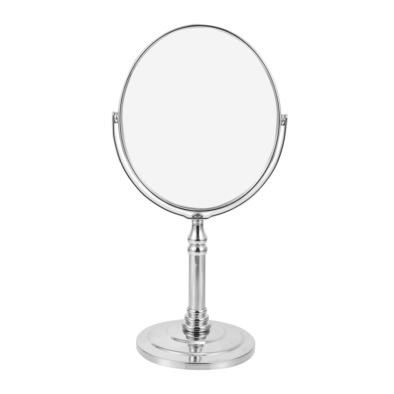 Miroir de table métallique double face parfait sur une coiffeuse de bureau pour fille