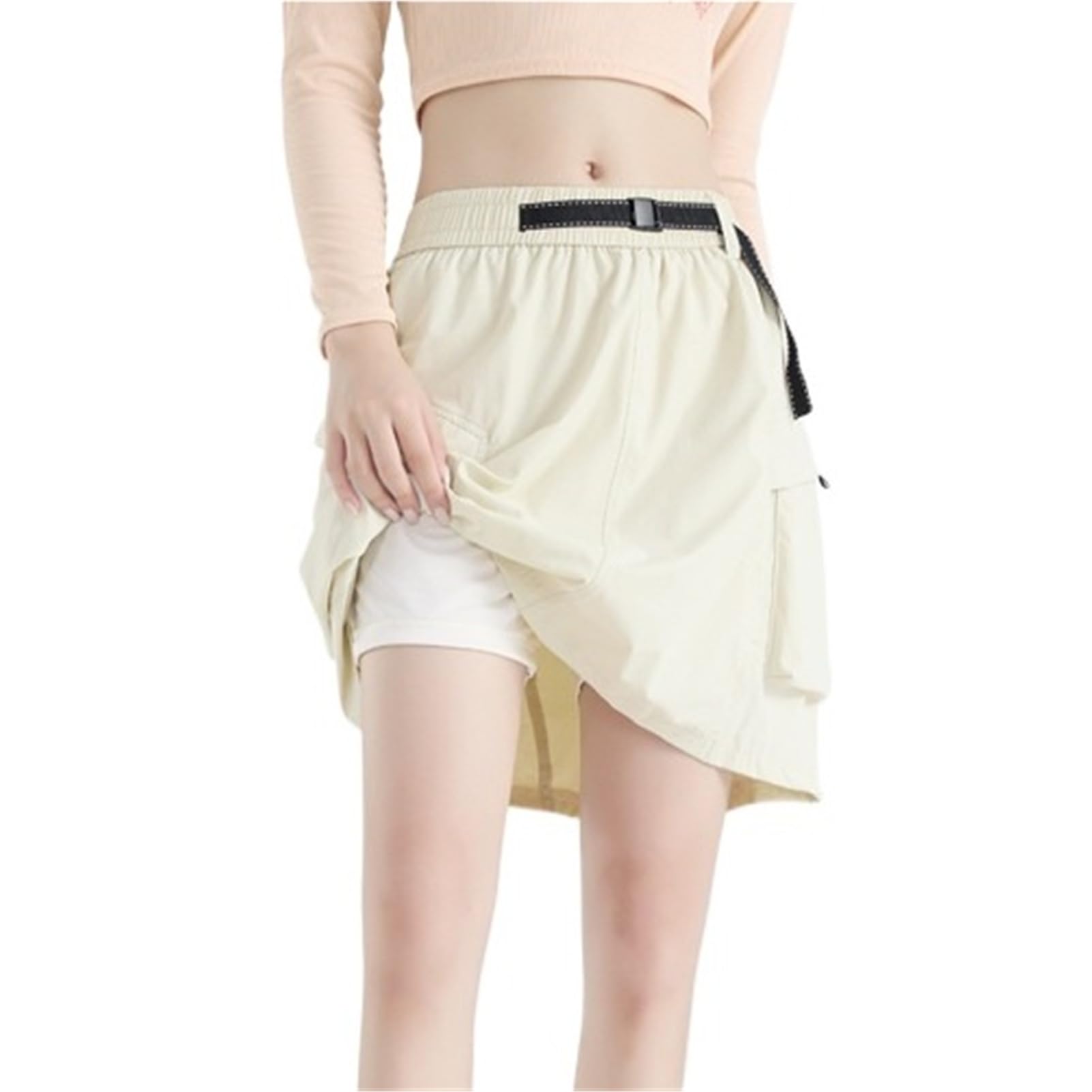 Jupe-short cargo utilitaire pour femme, coupe ample d'été séchage rapide - 6