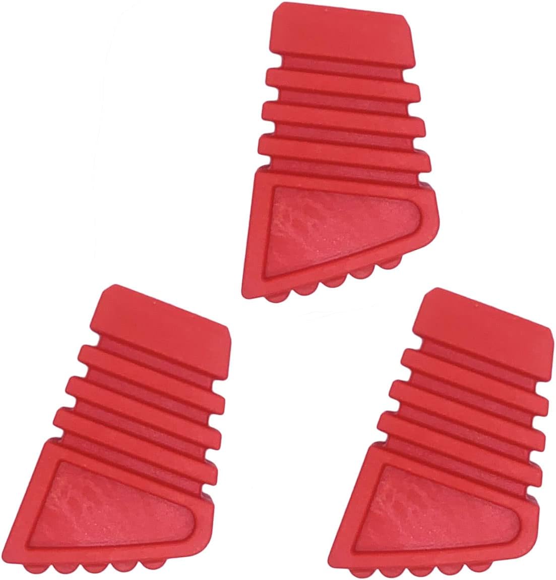 TUOREN Drum Stand Rubber Feet Drum Throne Feet 3pcs Red
