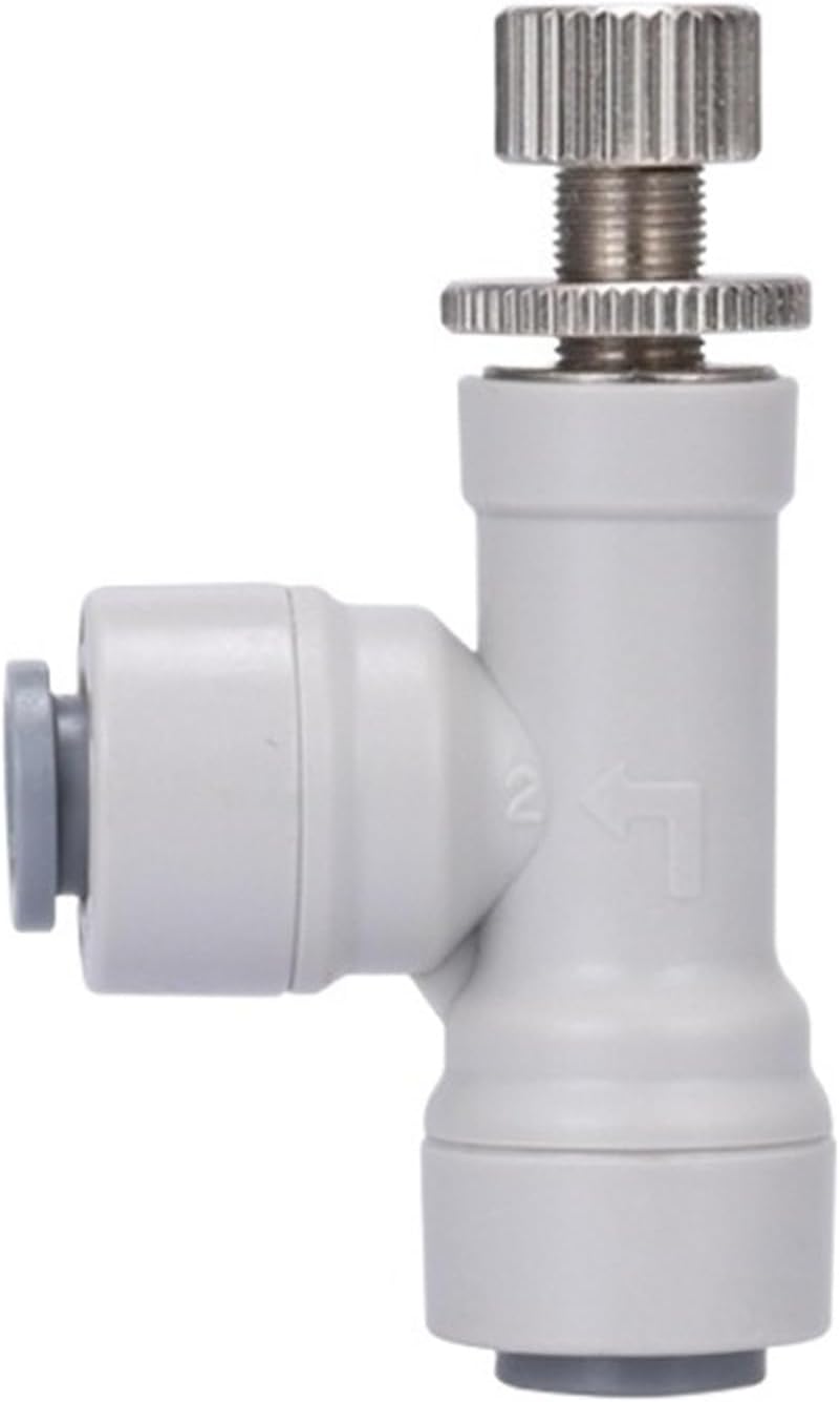 1/4" OD Tube RO Water Filter Quick Connector Reverse Osmosis Flow Regulating Valve Tight Junction Double Sealing PE Pipe Fitting