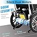 Reclining Electric Wheelchair, 20miles Long Travel Range Foldable Power Wheelchairs for Adults, 500W Dual Motors Intelligent Foldable All Terrain Motorized Wheelchair for Seniors Airline Approved