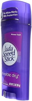 Lady Speed Stick Invisible Dry Antiperspirant & Deodorant, Shower Fresh - Purple 2.3 oz