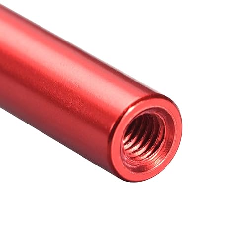 Miniatura 3 de Uxcell 4 unids M3x30mm redondo aluminio separador columna espaciador hembra rojo para Drone FPV Quadcopter Racing RC multirotores piezas DIY