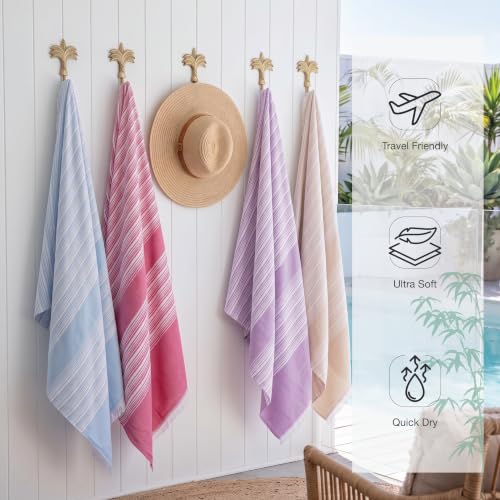 Image of 100% Bamboo Towels for Bath, Ultra Soft Skin-Friendly Travel Towel, Lightweight Quick Dry Bamboo Bath Towel Large Size for Men & Women, Highly Absorbent & Anti-Odour Towels, Pack of 4