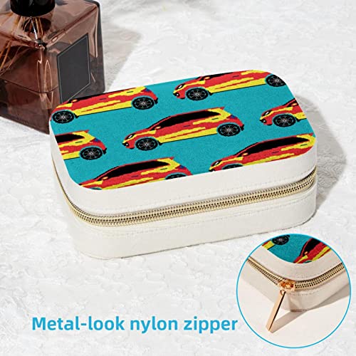 Boîte à bijoux portable motif voiture pour voyage et rangement bagues - 7