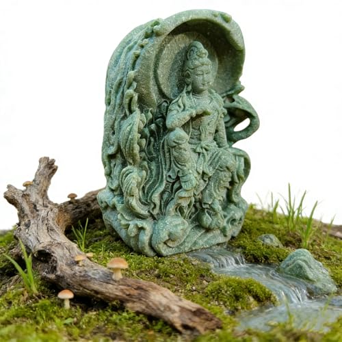 Estatua Mini Guanyin Buda en Piedra Arenisca miniatura 2