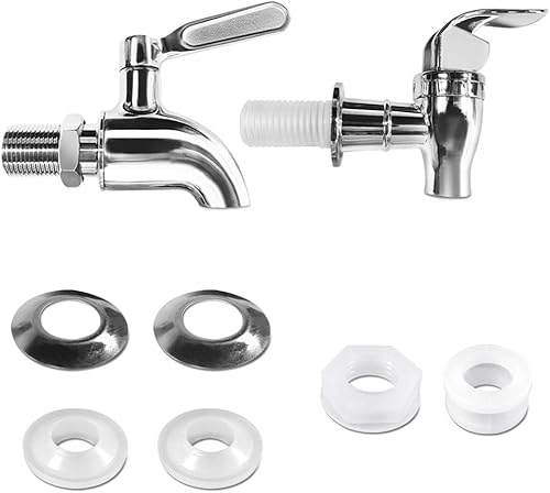 Miniatura 2 de Juego de 2, grifo de repuesto para dispensador de bebidas, grifo de acero inoxidable SourceTon y grifo de plástico, grifo de repuesto para