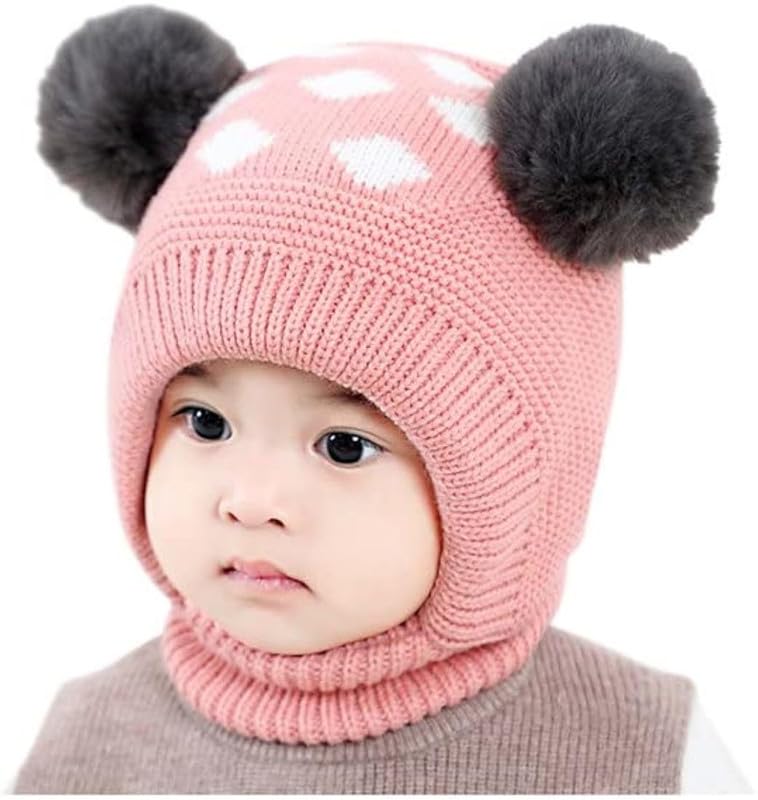 richmen Toddler Winter Hat Monkey Caps Baby Winter Hat, Fleece Lined Winter Hat Caps for Kids Winter Hat Scarf Earflap Hood Skull Caps (3month to 4 Years)-picture-38