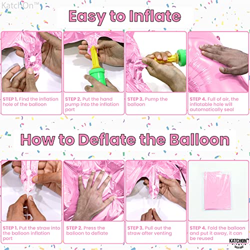 Image of KatchOn, Giant Light Pink Number 8 Balloon - 40 Inch, Pink 8 Balloons