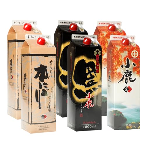 [小鹿酒造]小鹿 パック 飲み比べ 6本 セット (1800ml×6本) 焼酎 酒 アルコール