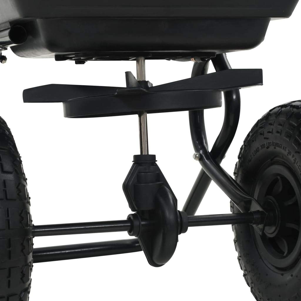 Festnight- – Carro esparcidor de Sal de Mano para jardín, 15 L, esparcidor de PVC y Marco de Acero 92 x 46 x 70 cm