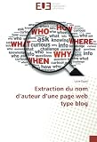 Extraction du nom d'auteur d'une page web type blog