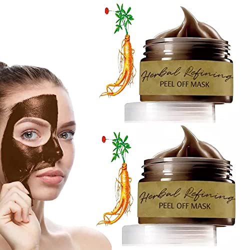 Pro-Herbal Refining Peel-Off Facial Mask, Cleansing Blackhead Remover Masks, Tearing Pores Shrink Skin Care 80Ml (2Pcs) #TOP26