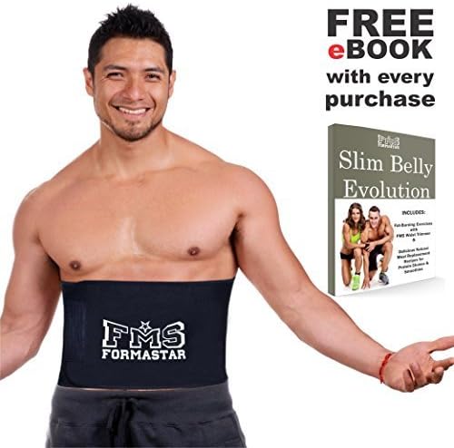 Waist Trimmer Ab Belt - FMS Sweat Sauna Waist Trainer - Weight Loss Wrap - 5 SIZES