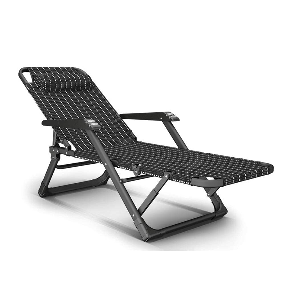 Chaise longue de jardin pliante contre le mal de dos en camping et extérieur