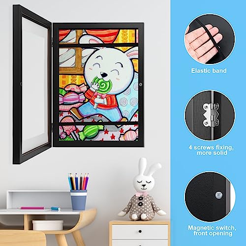 Goonmill Kids Art Frames, 8.5X11 Kids Artwork Frames Front Opening, Children Artwork Display Storage Frame For Drawing Crafting, A4 Kids Changeable Artwork Deep Picture Frames For Wall (Black 2 Pack) #TOP4