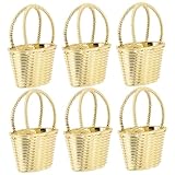 COHEALI 24 Piezas Cesta Decorativa Canasta De Dulces Para Banquetes Decoración Miniatura Canasta De Dulces Para Shower Cestas De De Bebé Cesta De Fiesta El Plastico Golden