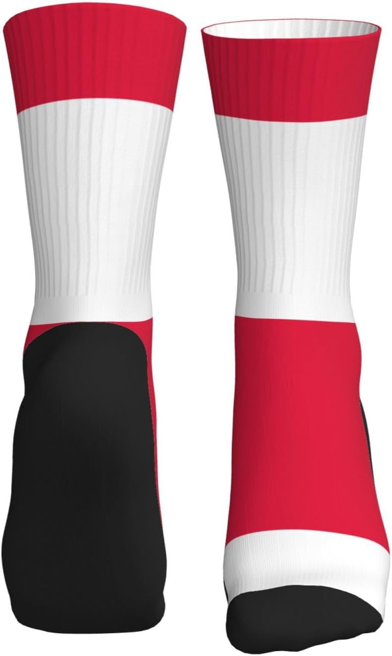 Polish flag Mid-calf athletic socks, non-slip and durable, suitable for everyday wear.