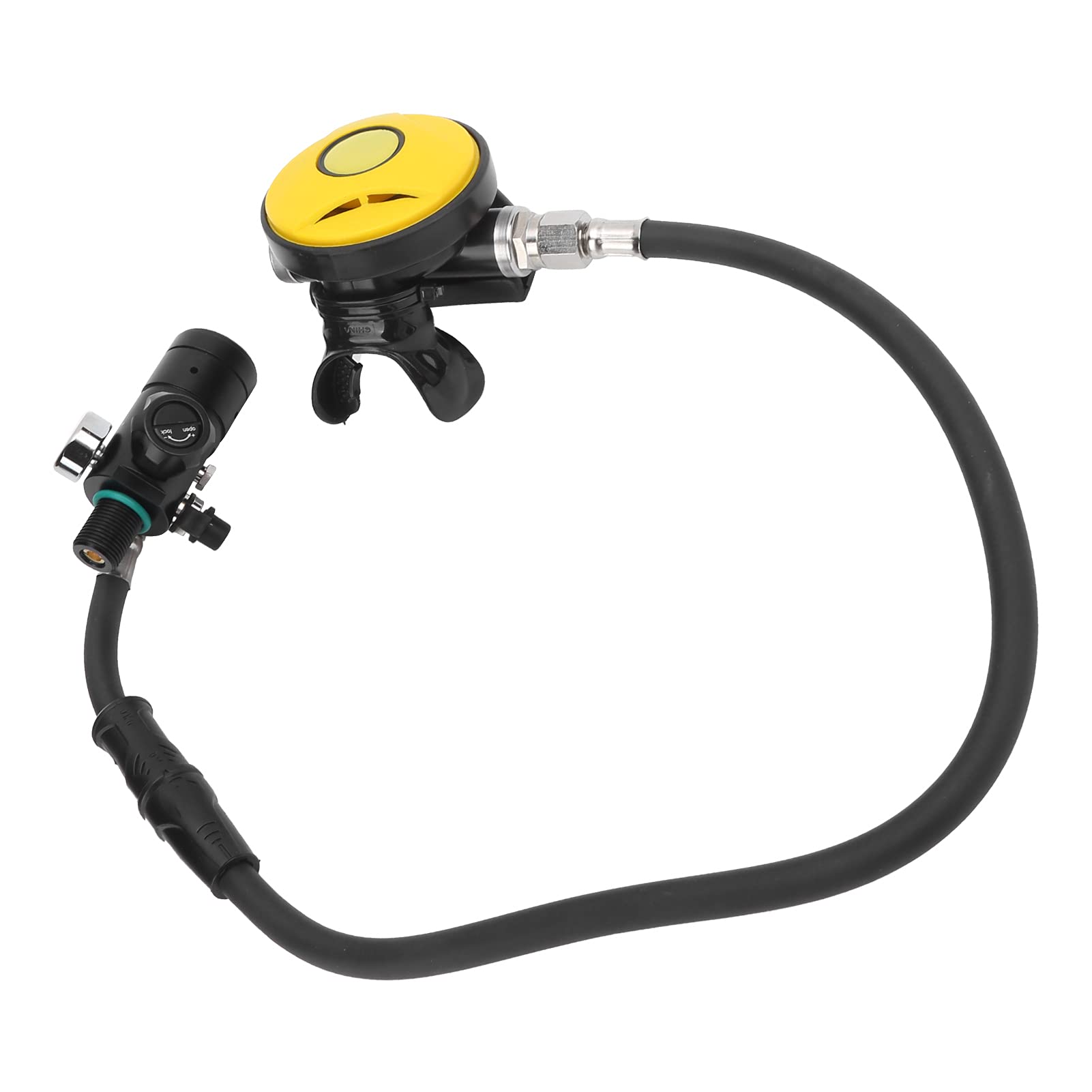 DIDEEP Set di Attrezzatura Subacquea con Valvola di Sicurezza Fi Stage, Secondo Stadio X4000 Pro Breather, Tubo da Immersione da 1 Litro Incluso