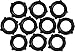 Garden Hose Washers Pack of 10. Made from Heavy Duty Rubber. Self Locking Tabs Keep Washer Firmly Set Inside Fittings