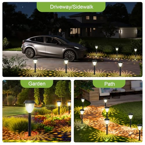 GOODFOEVER Solar Pathway Lights Outdoor, 16 Pack Solar Powered Garden Lights Waterproof, Auto On/Off Solar Yard Light for Lawn Patio Walkway Driveway Decor Landscape Lighting by GOODFOEVER - Image 7