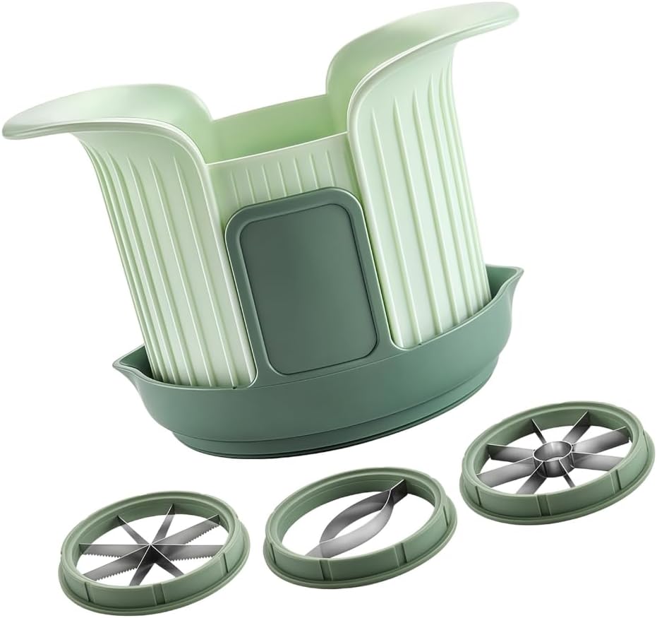 Professional Fruit Slicer And Fruit Corer With Nonslip Base Vegetable Divider Ideal For Home Kitchens Restaurants