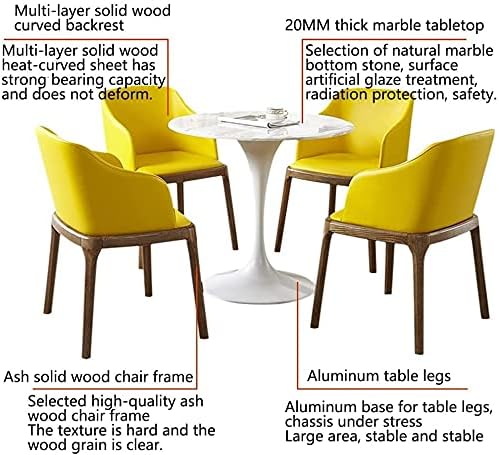 Small Round Table Rest Area Bedroom Hotel Library Coffee Shop Clothing Store PU Leather Chair Personality and Creativity (Color : Size : 80cm/31.49in) (Purple 60cm/23.62in)