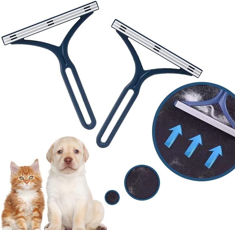 AIZOEVCN Paquete de 2 removedores de pelo de mascotas para sofá, removedor de pelo de perro y gato, herramienta de eliminación de pelo para muebles,