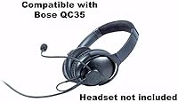 Vista 3 de NFlightMic - Micrófono universal para auriculares de aviación, funciona con auriculares Bose QC25 y QC35 con cancelación de ruido